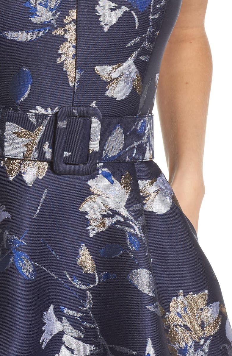 1901 Belted Fit & Flare Party Dress, Alternate, color, 