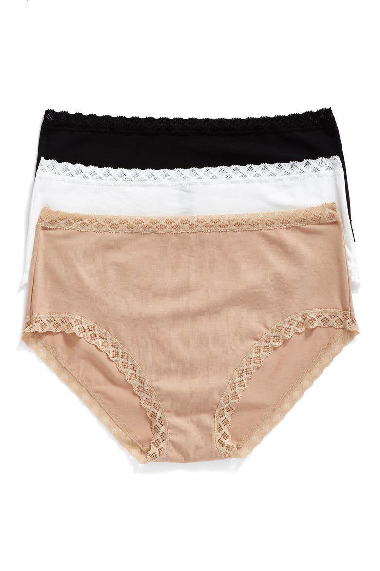 3-Pack Cotton Full Briefs, Main, color, BLACK/ CAFE/ WHITE
