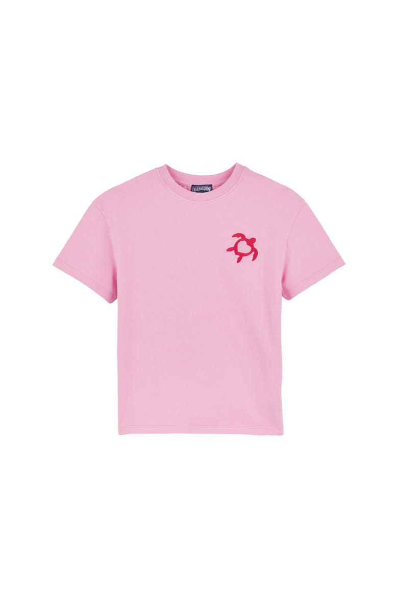Kids' Turtle Heart Embroidered T-Shirt, Alternate, color, PETUNIA