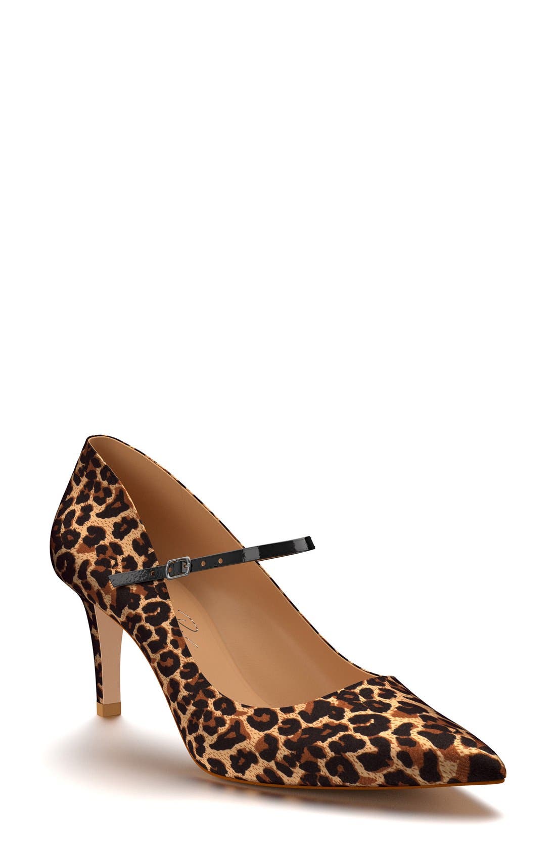 Pointy Toe Mary Jane Pump, Main, color, LEOPARD PRINT SATIN