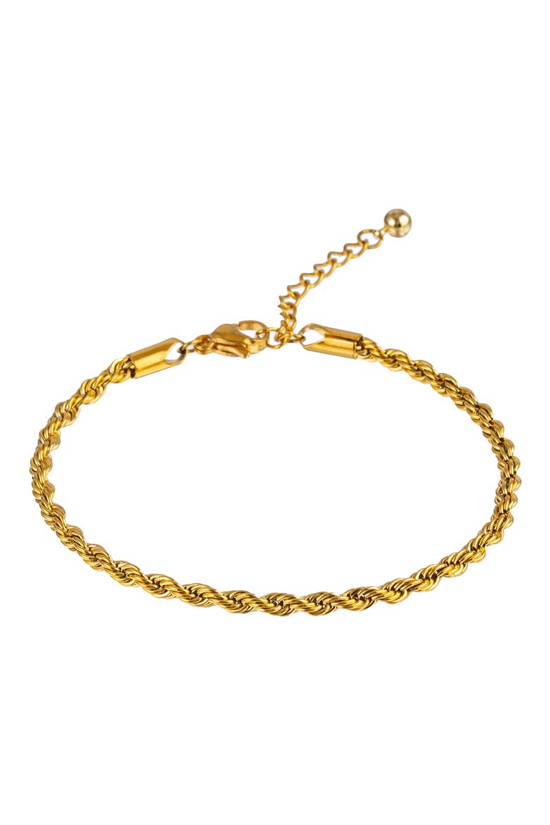 Ambre Set of 4 Imitation Pearl & Chain Bracelets, Alternate, color, GOLD