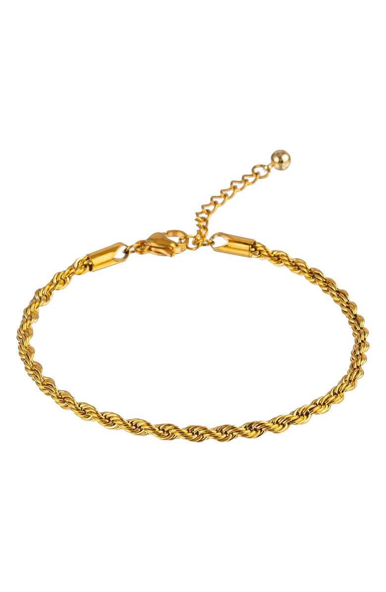 EYE CANDY LOS ANGELES Ambre Set of 4 Imitation Pearl & Chain Bracelets, Alternate, color, Gold