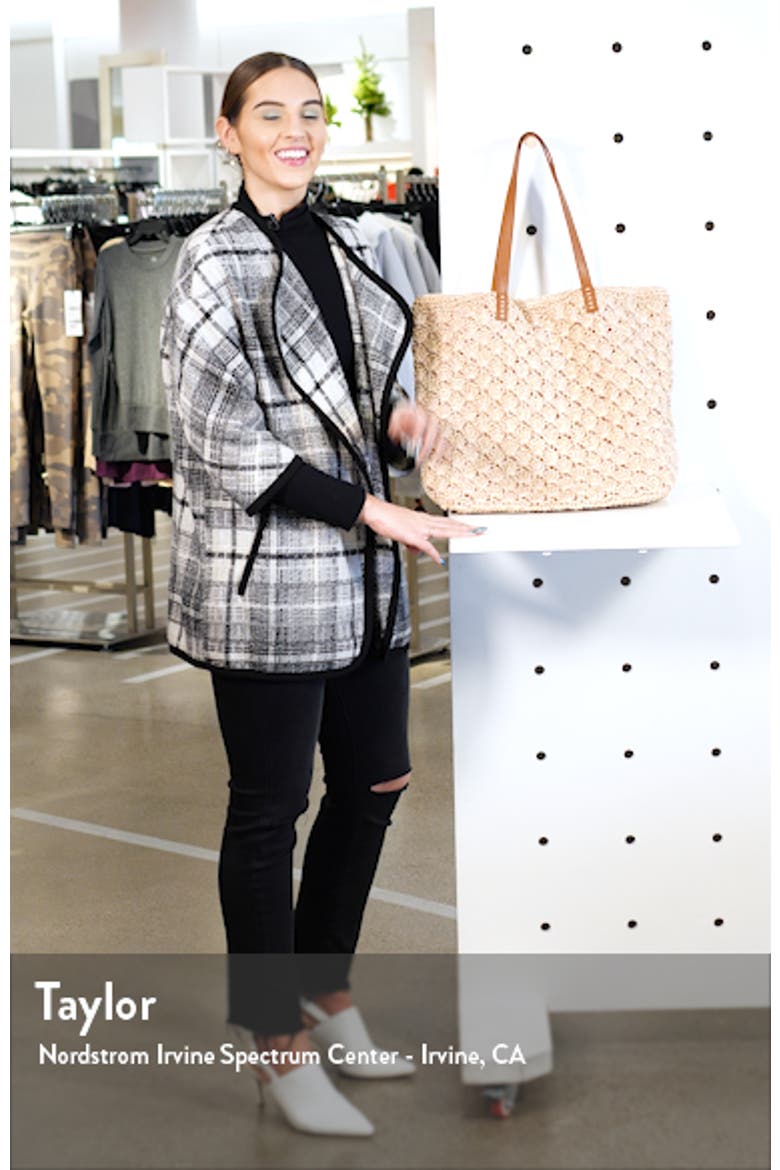 Barnet Metallic Straw Packable Woven Tote video
