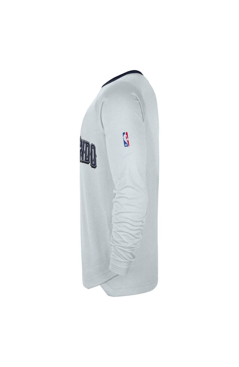 Nike Men's Nike Silver Orlando Magic 2024/25 City Edition Authentic Pregame Performance Long Sleeve Shooting T-Shirt, Alternate, color, 