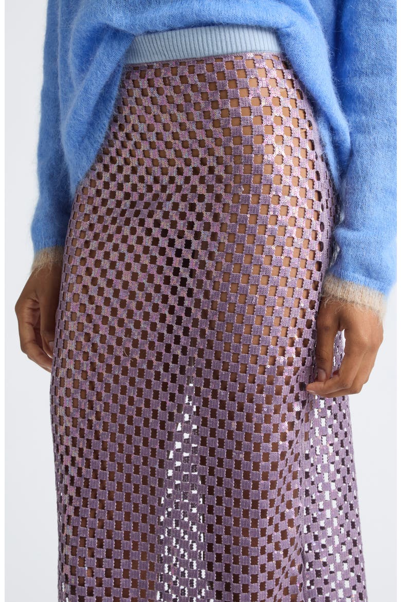 Halene Sequin Openwork Midi Skirt, Alternate, color, RAIN