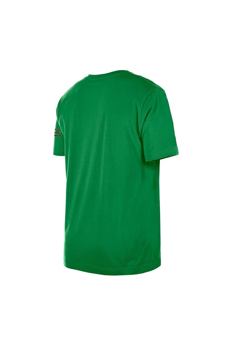 Men's New Era  Kelly Green Athletics St. Patrick's Day Shamrock Fill T-Shirt, Alternate, color, Kelly Green