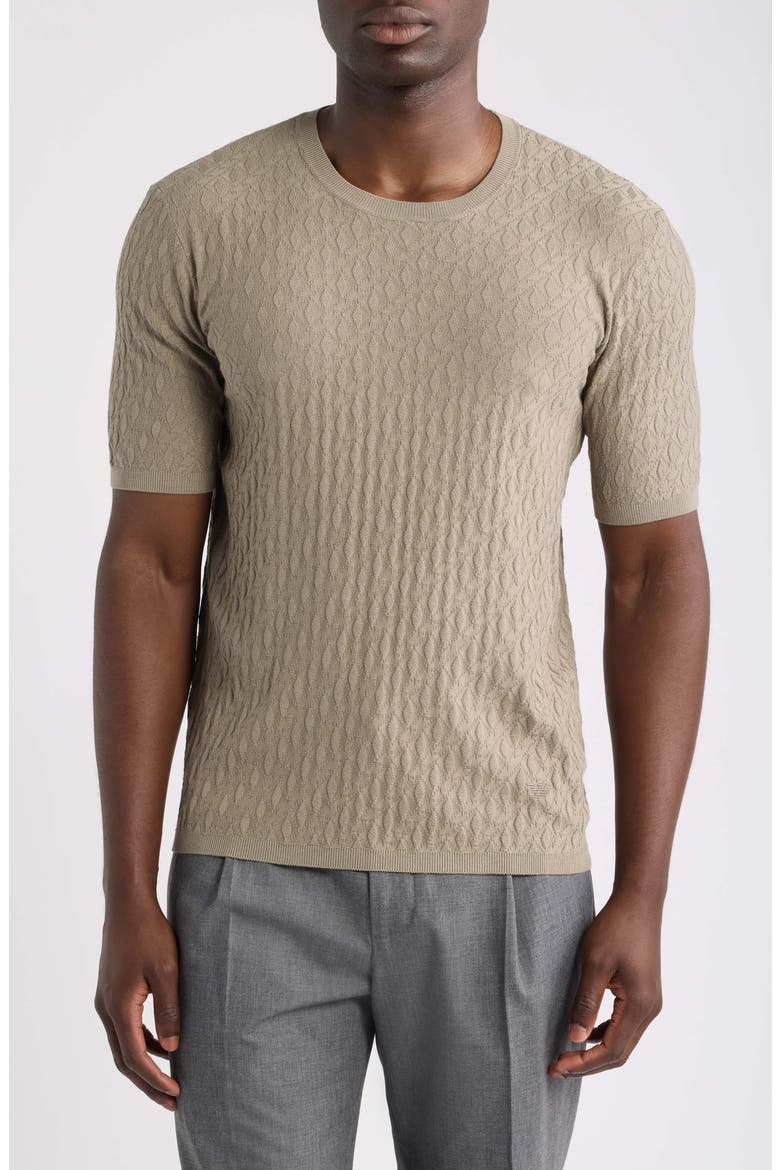 Short Sleeve Sweater T-Shirt, Main, color, GREY