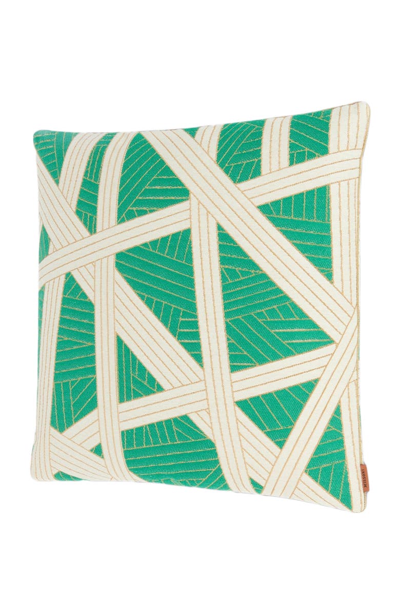 Missoni Home Nastri Cushion 40x40 Cm With Stitching, Alternate, color, Multicoloured