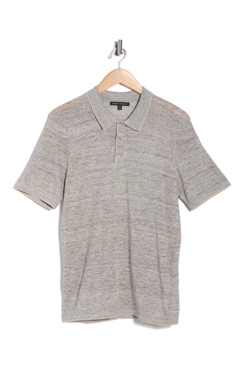 Costa Short Sleeve Sweater Polo, Alternate, color, GREY