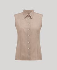 Really Wild Clothing Diane Sleeveless Wool Shirt