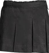 Lands' End School Uniform Girls Solid Box Pleat Skirt Above Knee