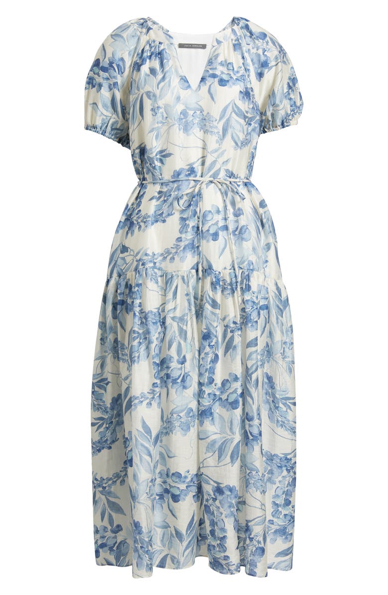 Julia Jordan Floral Bubble Sleeve Midi Dress, Alternate, color,