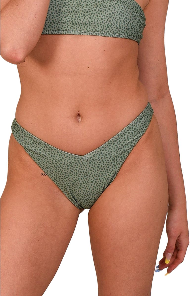 OOSC Sahara Sage V-Cut Bikini Bottoms, Alternate, color, Sage