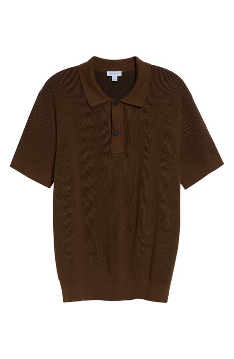 Bicolor Cotton Rib Polo