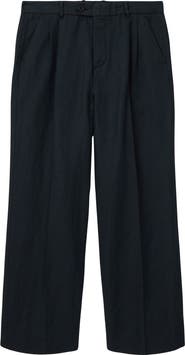 AllSaints Roland Pleated Cotton & Linen Dress Pants