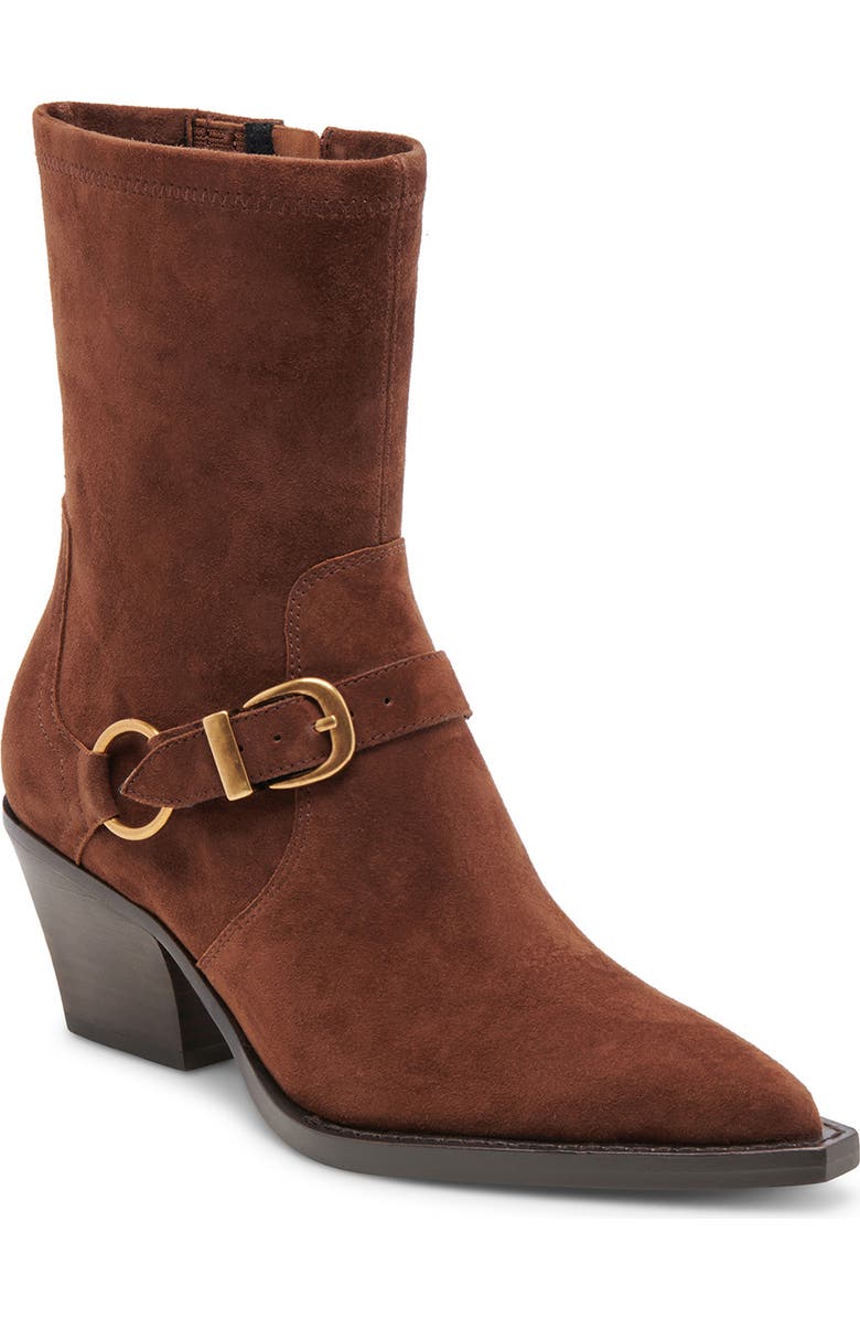 Dolce Vita Rave Pointed Toe Bootie, Main, color, Dark Brown