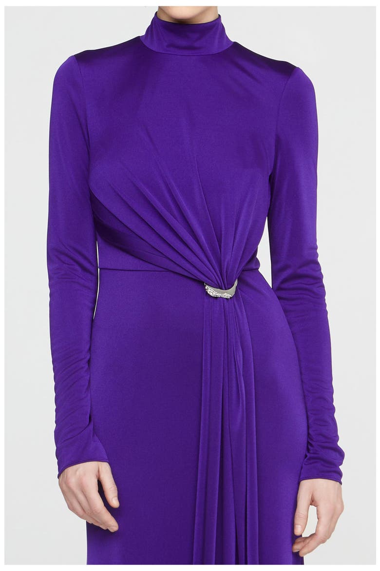 Mya Long Sleeve Jersey Dress, Alternate, color, Blue Violet
