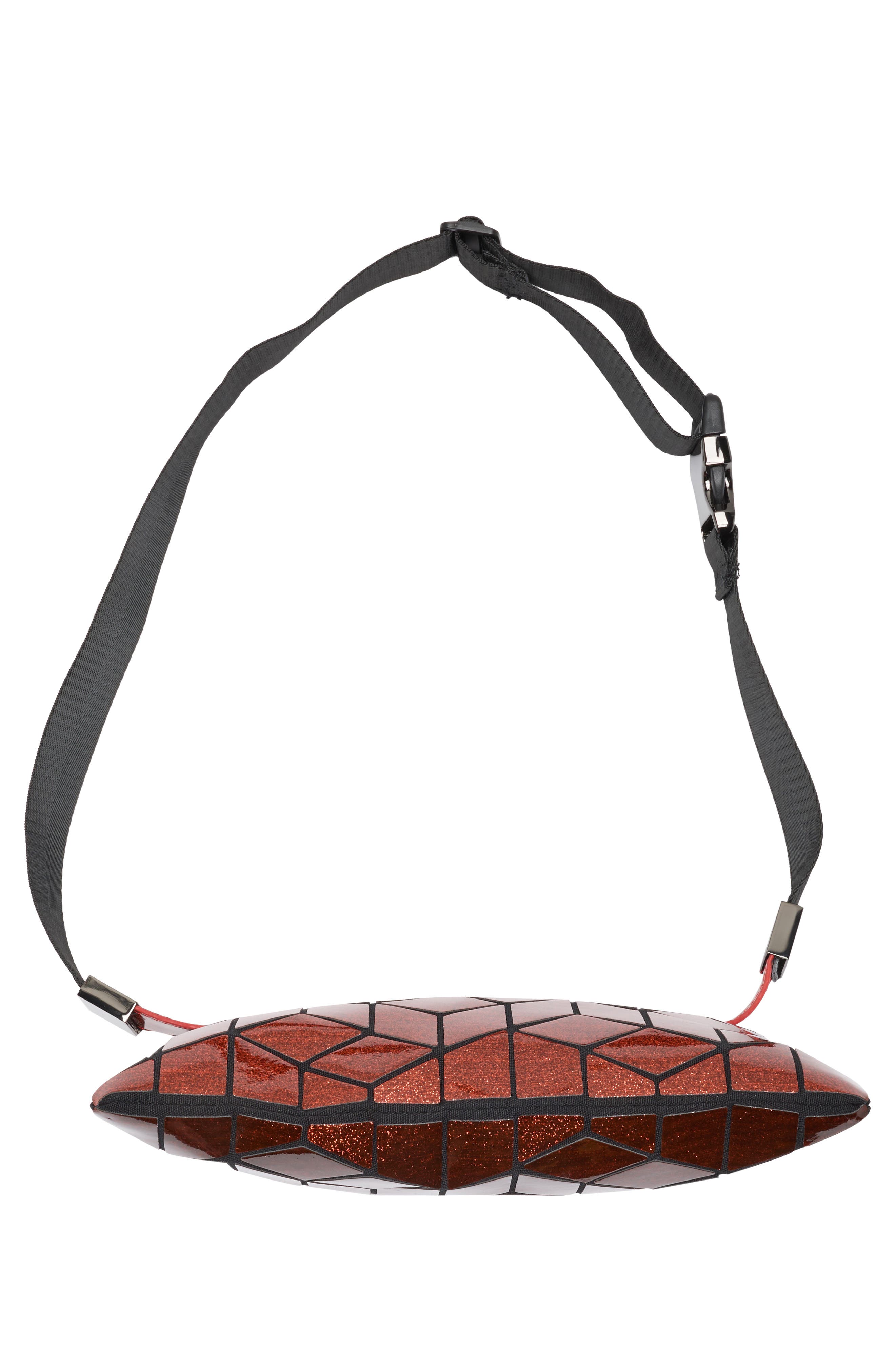 Glitter Geo Belt Bag, Alternate, color, RED GLITTER