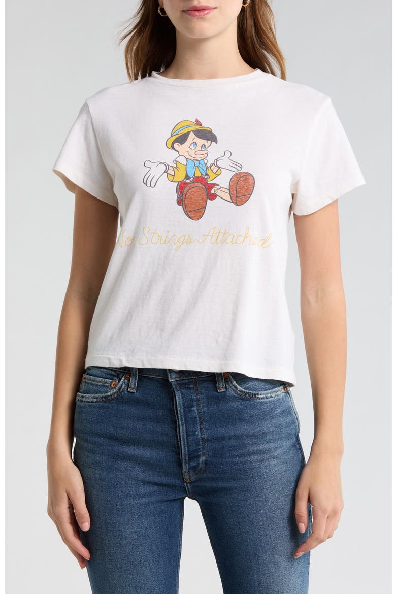 x Disney Classic 'Pinocchio' Graphic T-Shirt, Main, color, VINTAGE WHITE