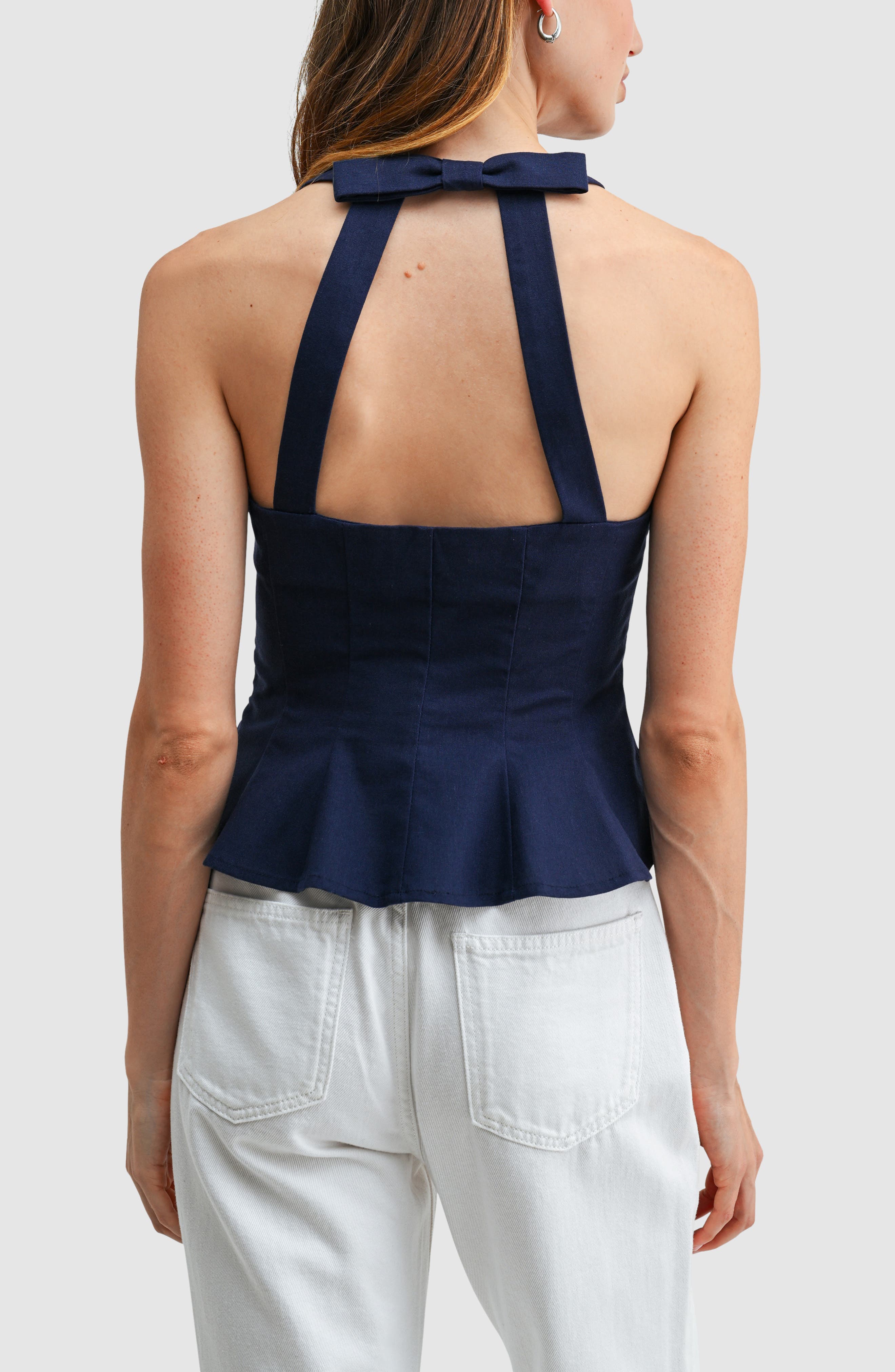All in Favor Halter Peplum Top (Women) | Nordstrom