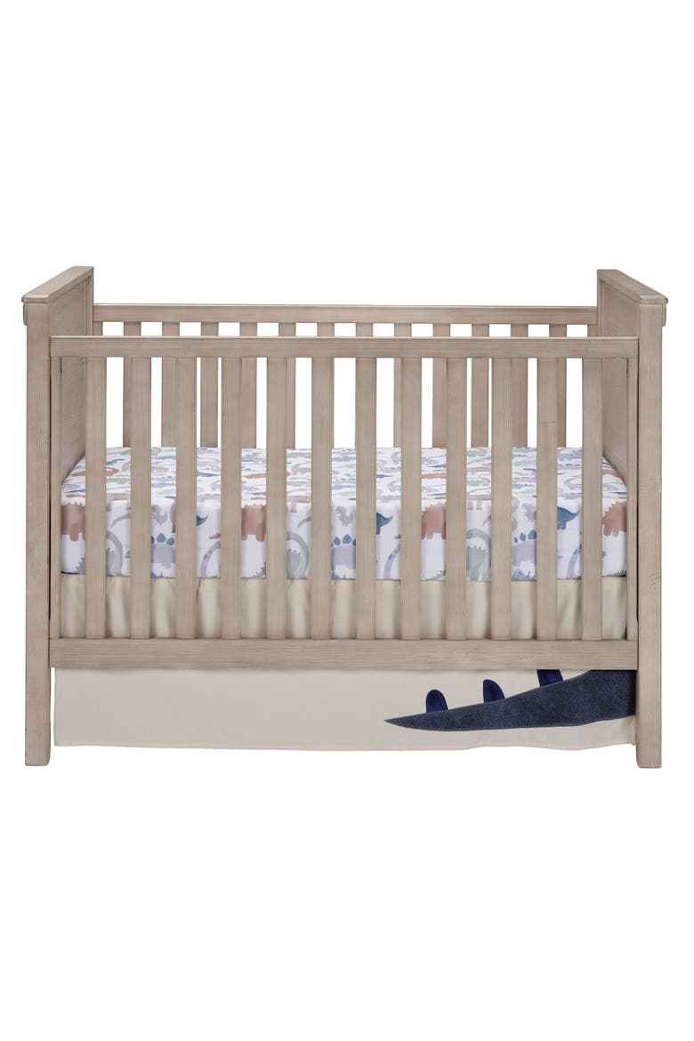 Dino-Might 100% Cotton Dinosaur Baby/Toddler Fitted Crib Sheet, Alternate, color, White