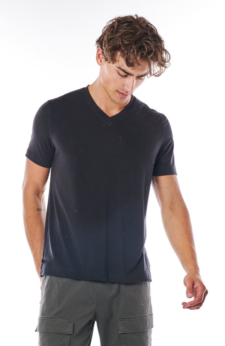 LEISURE LAB Everyday V-Neck, Alternate, color, Matte Black