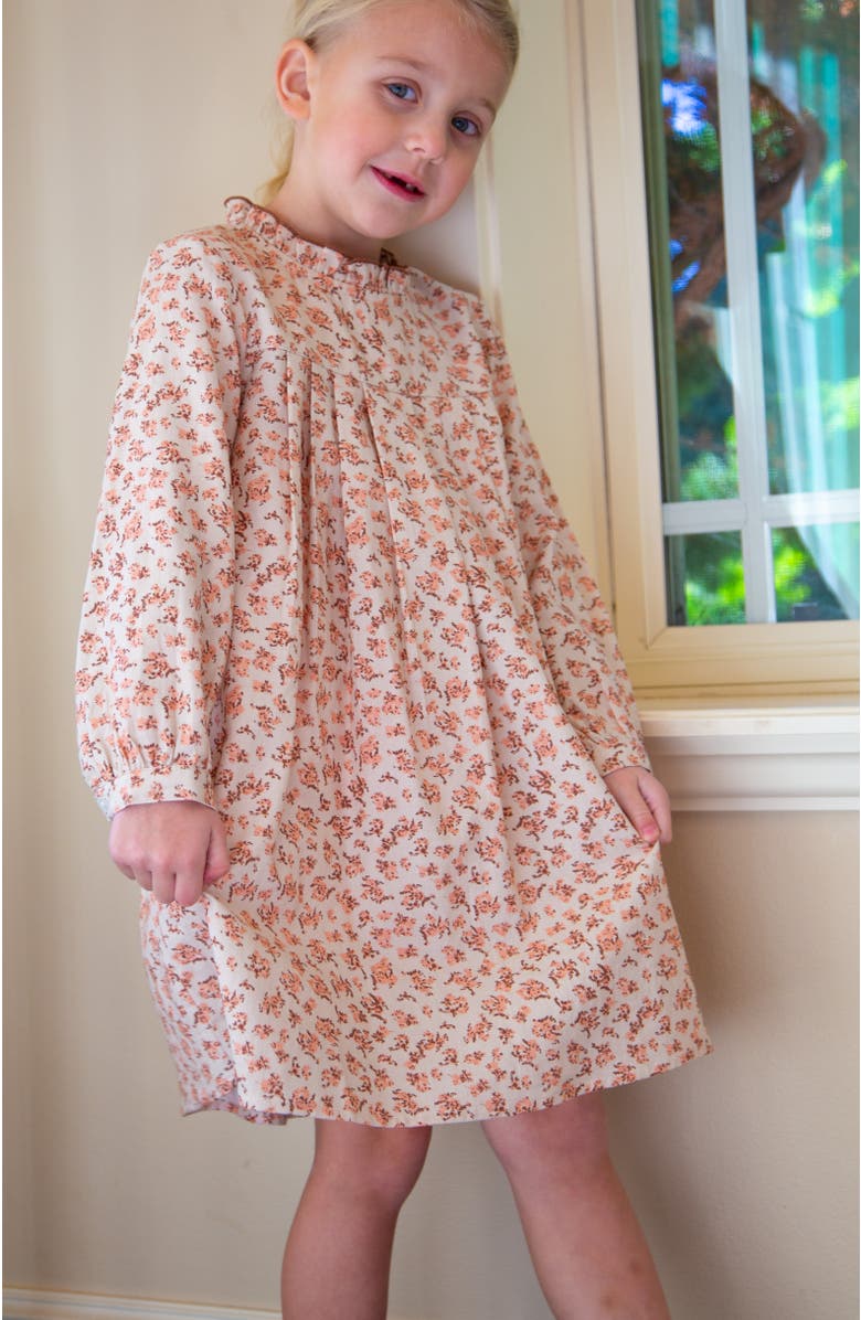 Beet World Little Kid  Myrtle Pleated Dress, Alternate, color, Pink Heather