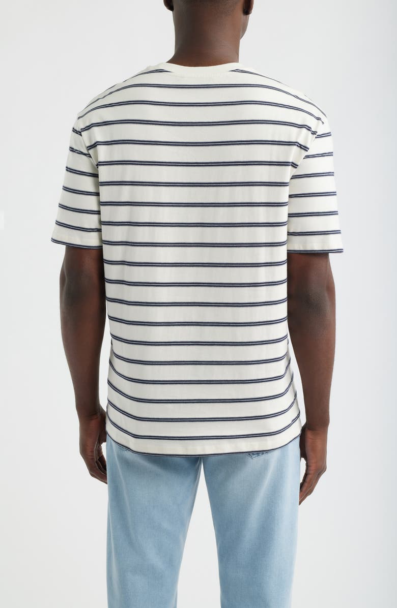 Mavi Jeans Stripe Loose Fit Cotton Blend T-Shirt, Alternate, color, Antique White