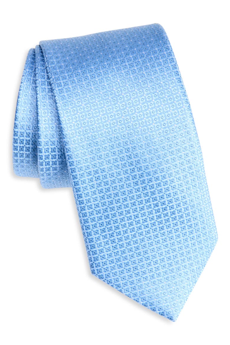 Neat Silk Tie, Main, color, LIGHT BLUE