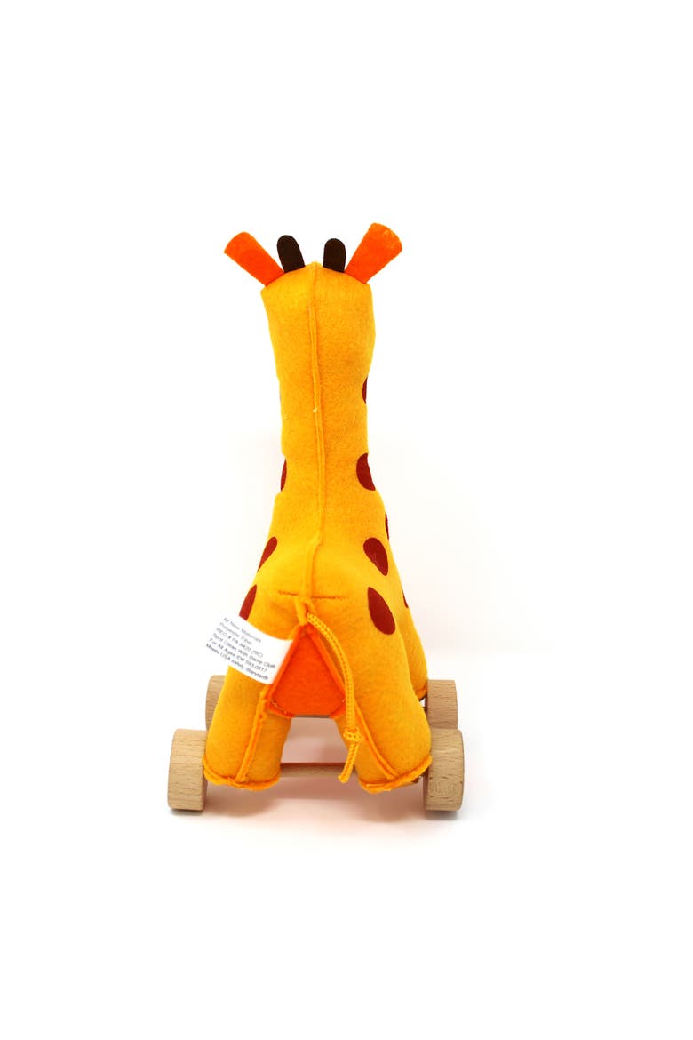 Felt Rolling toy Giraffe, Alternate, color, Yellow