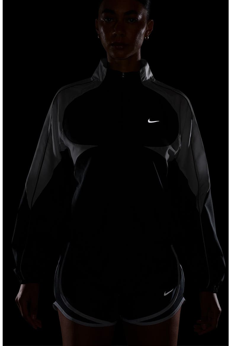 Tempo Swoosh Dri-FIT Performance Windbreaker, Alternate, color, BLACK/ WHITE/ COOL GREY