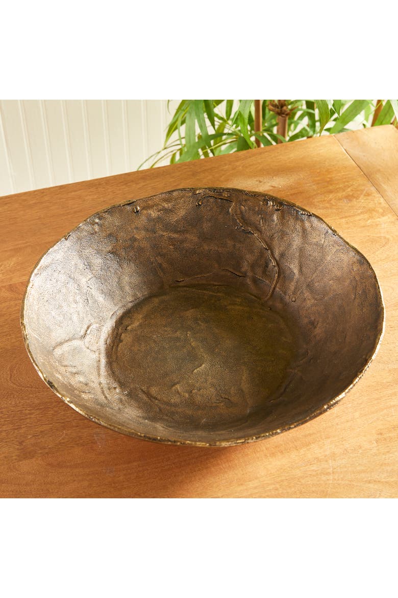Myron Decorative Bowl, Alternate, color, Gold