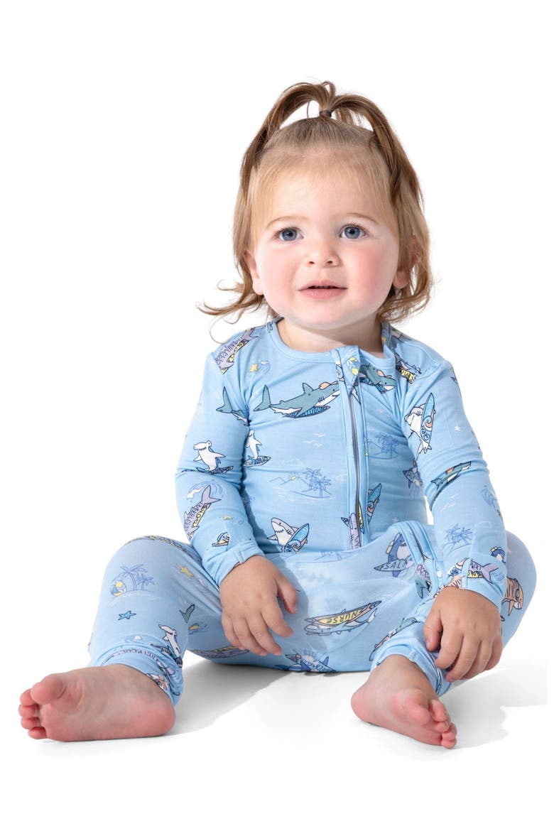 Baby Shark School Convertible Footie, Alternate, color, Shark School