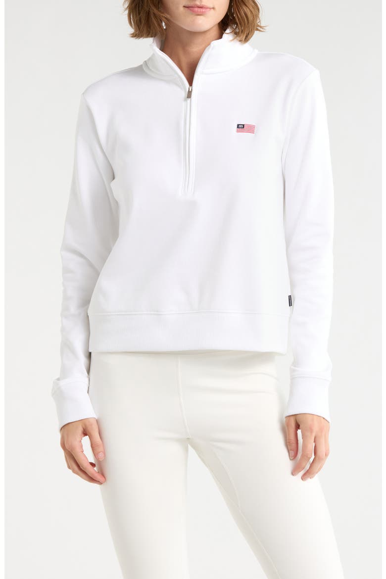 Tasmin Quarter Zip Sweatshirt, Main, color, WHITE