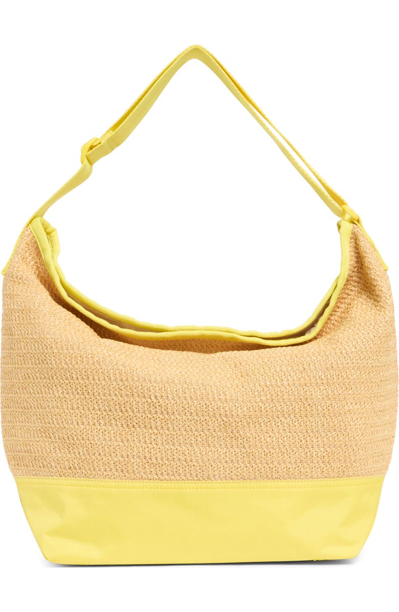 LeSportsac Raffia Large Shoulder Bag, Alternate, color, Primrose Yellow Raffia