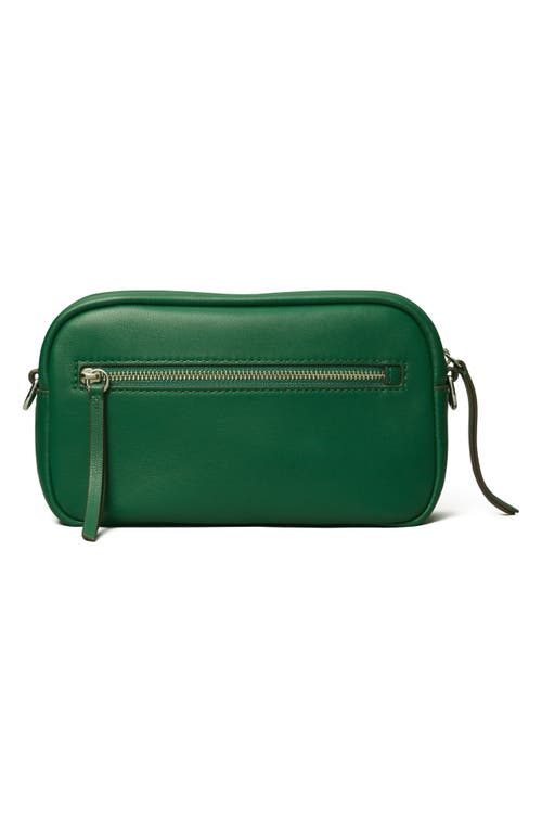 Tory Burch Mini Miller Soft Leather Crossbody Bag In Green