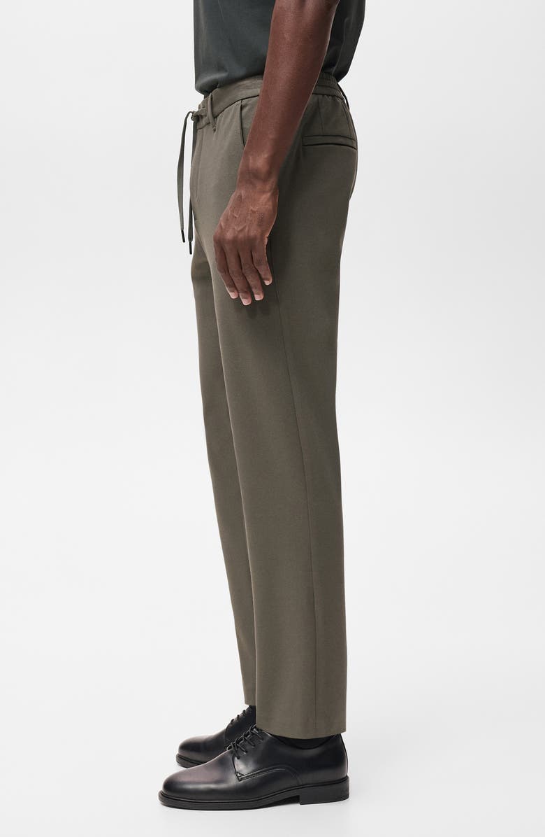 MANGO Slim Fit Drawstring Pants, Alternate, color, Medium Brown
