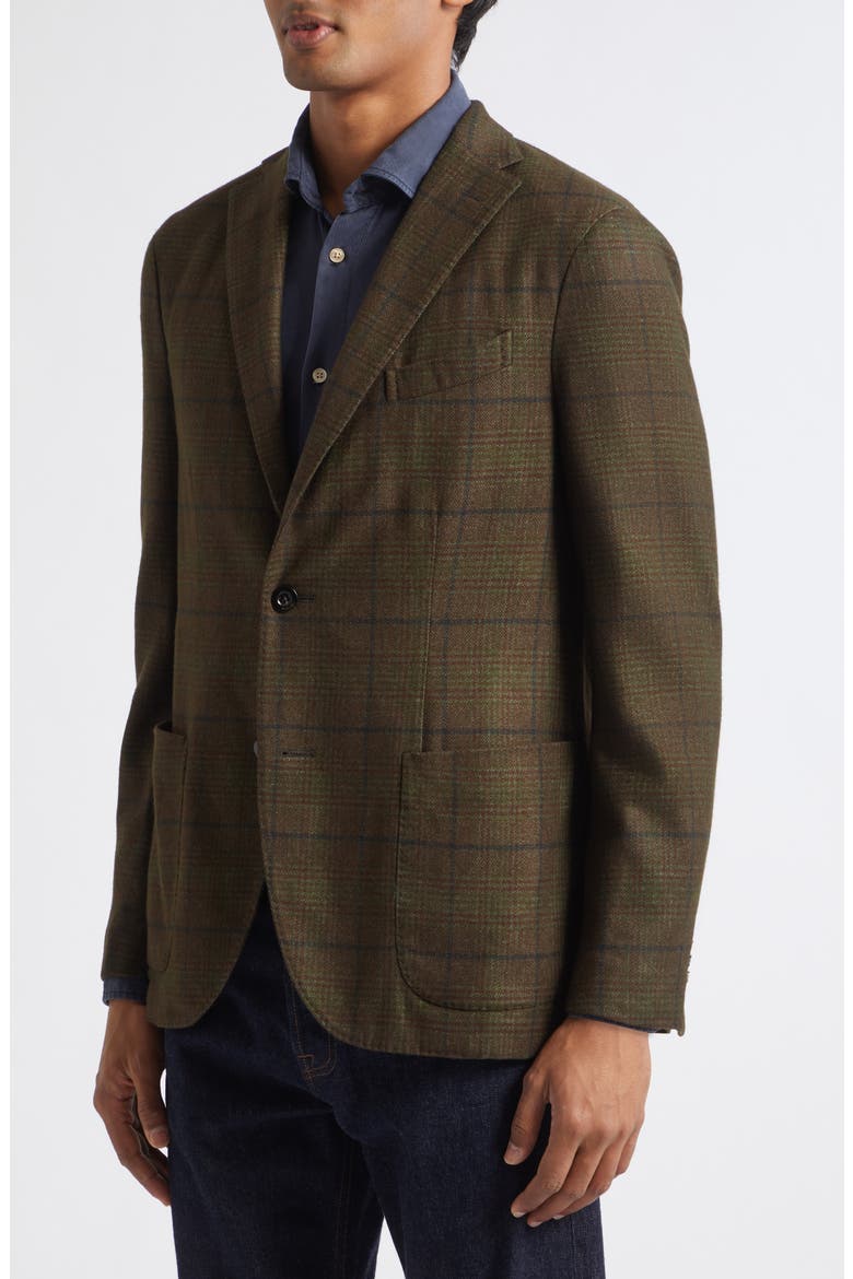 Galles Overcheck Sport Coat, Alternate, color, BROWN