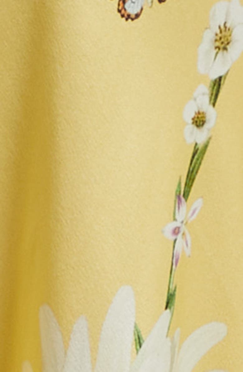 Camilla Chain Detail Bias Cut Silk Charmeuse Slipdress, Alternate, color, Daisy Chains