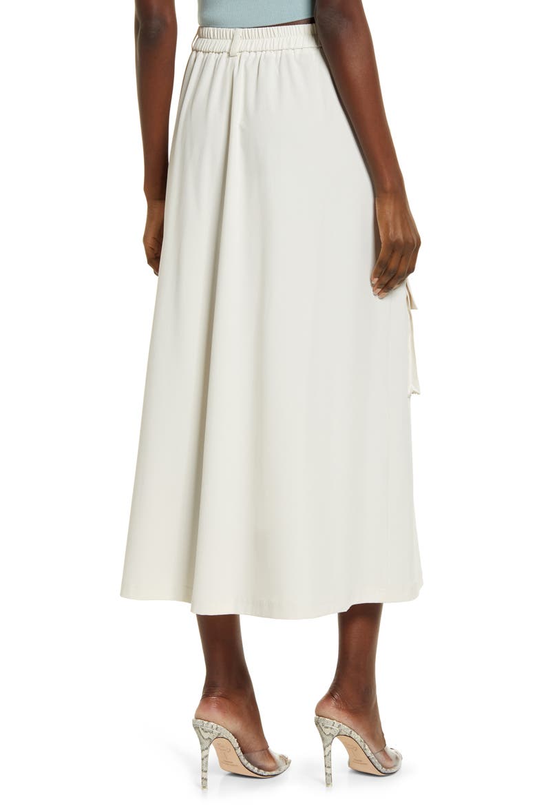 Cargo Midi Skirt, Alternate, color, IVORY DOVE