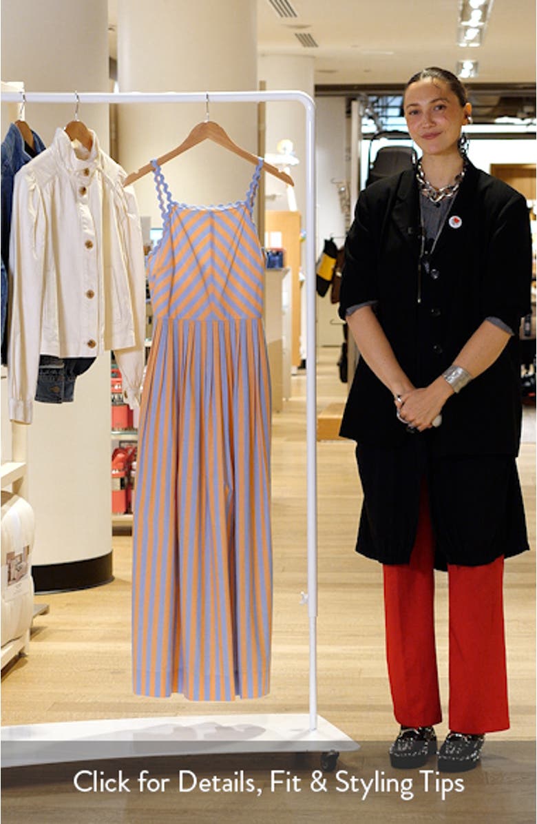 Imelda Stripe Cotton Fit & Flare Sundress, sales video thumbnail