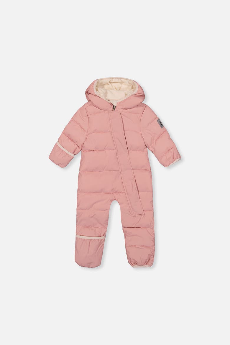 Cloud Car Seat Adapted Fleece-Lined One Piece Snowsuit, Main, color, Pale Dusty Pink