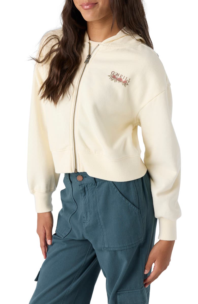 O'Neill Kids' Darcie Cotton Graphic Zip-Up Hoodie, Alternate, color, 