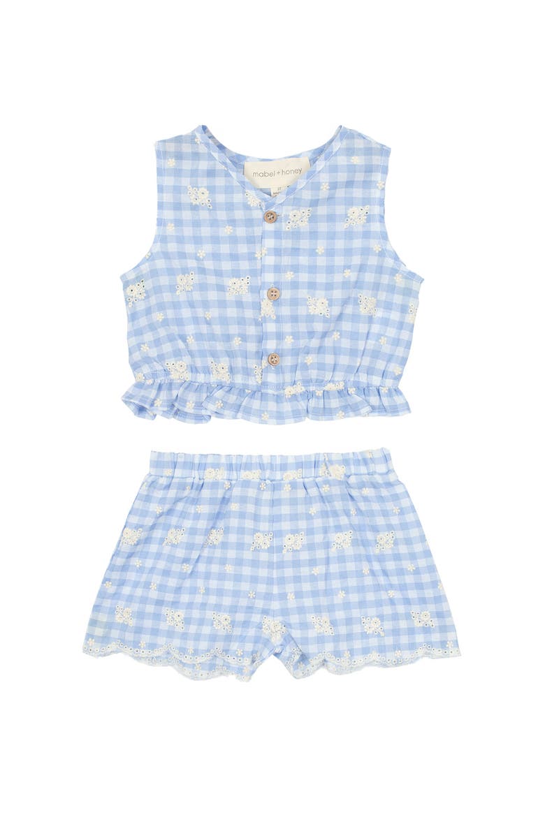 Barnyard Babe Blue Two Piece Short Set, Main, color, Blue