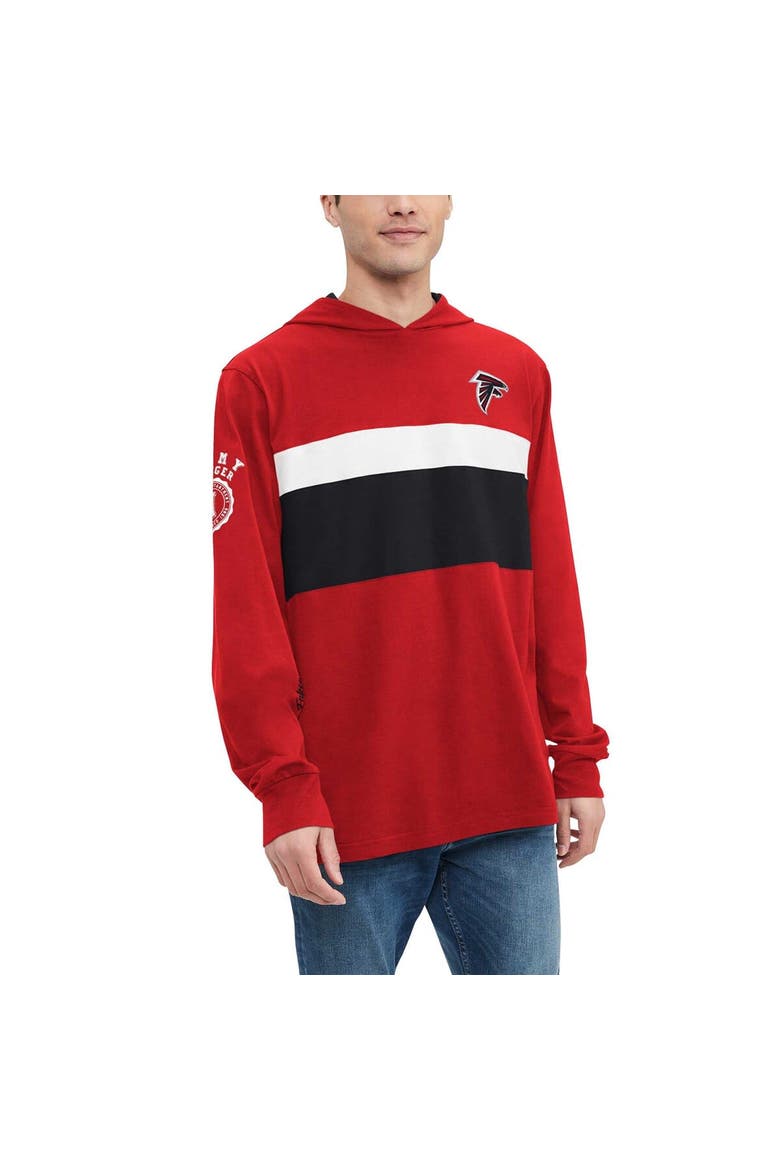 Men's Tommy Hilfiger  Red Atlanta Falcons Morgan Long Sleeve Hoodie T-Shirt, Main, color, Red