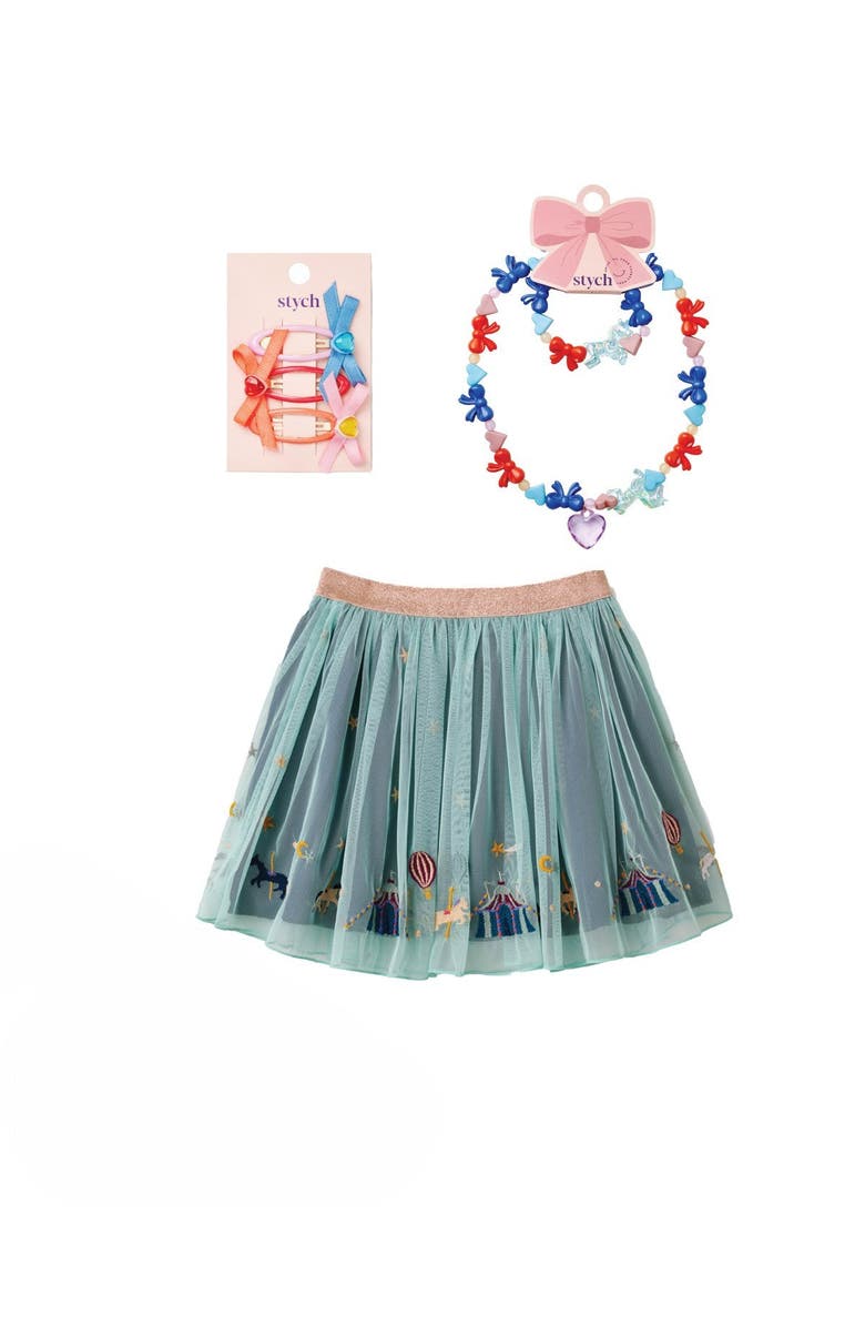 Stych Carousel Skirt & Accessories Gift Box, Main, color, Blue