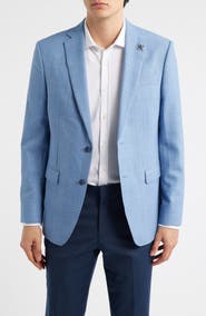 John Varvatos Star USA Bleecker Windowpane Plaid Wool Blend Sport Coat