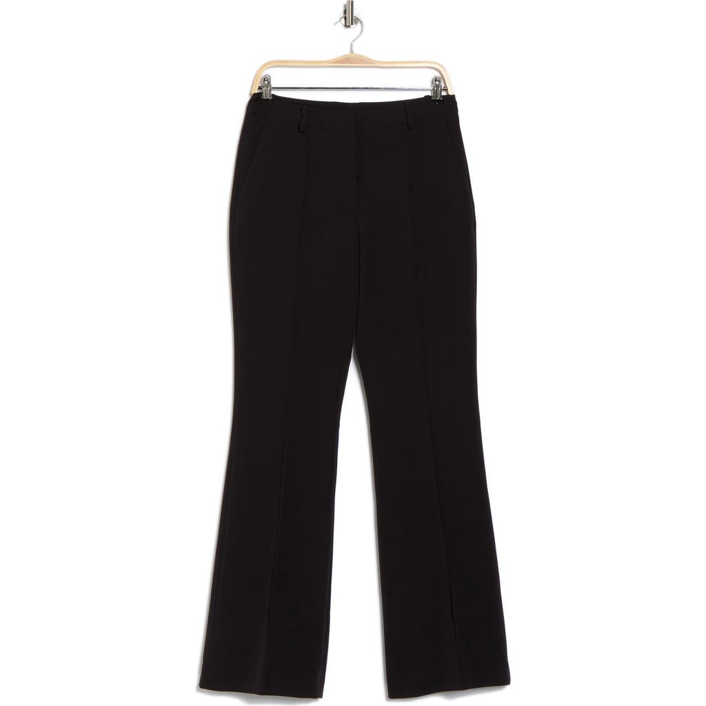 Dkny Pintuck Flare Leg Pants In Black