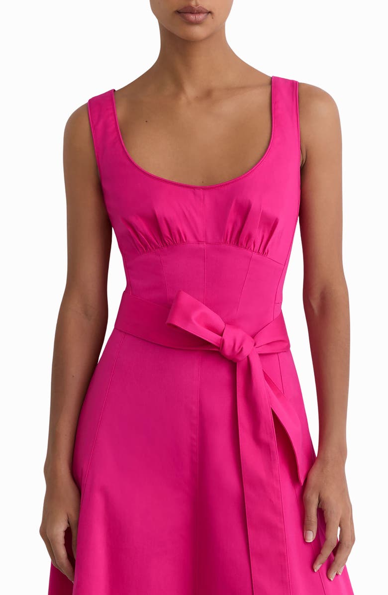 Reiss Irina Stretch Cotton Dress, Alternate, color, Pink