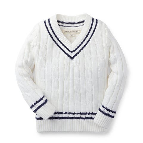 Baby Boys' Organic V-Neck Cricket Sweater, Infant